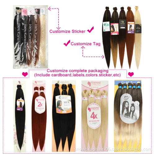 Julianna  Free Sample Smooth 52 Inch Two Colours Wholesale Pre Stretched Synthetic Braiding Hair Prestretched Expressions